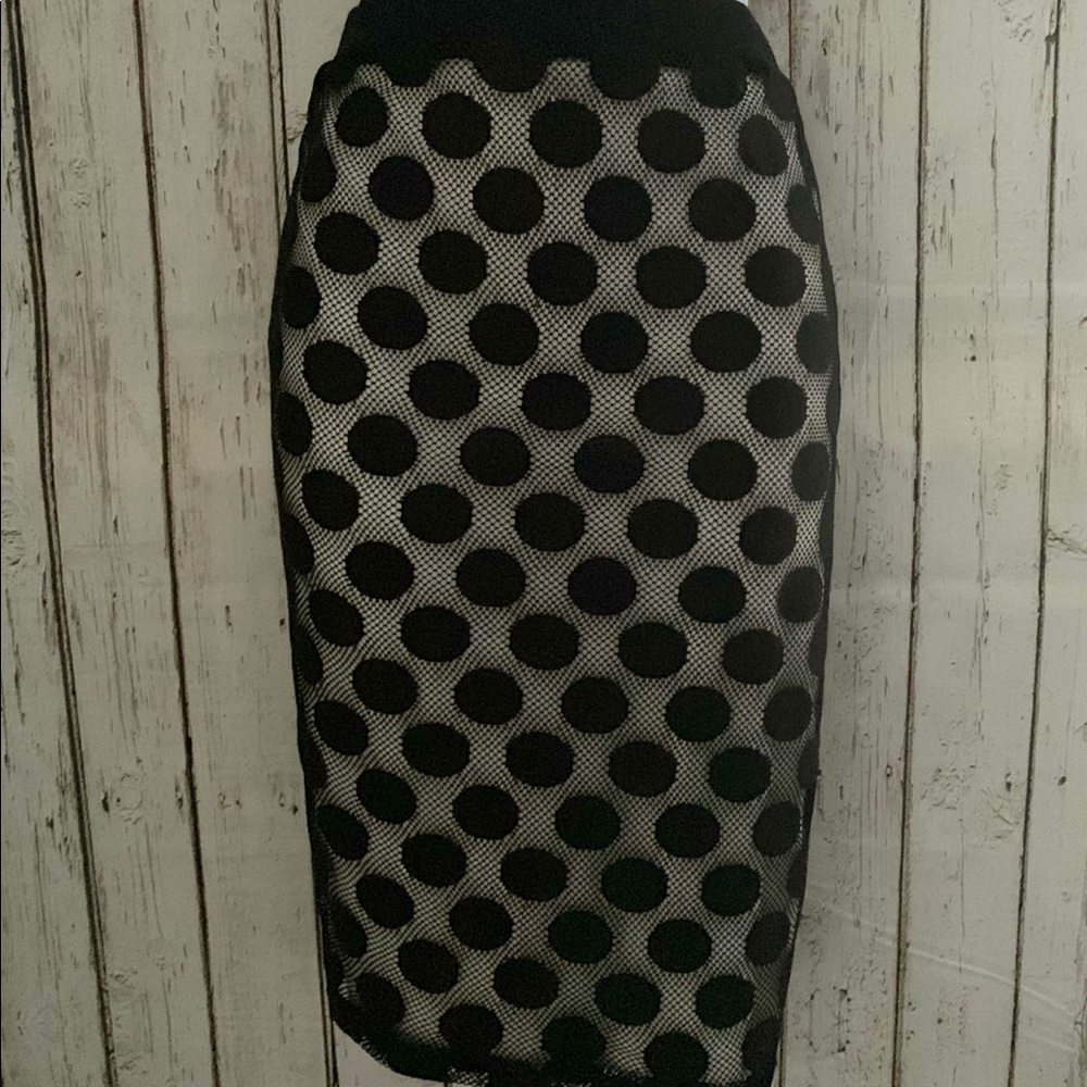 H&M Pencil Skirt Black Lace Over Small Midi